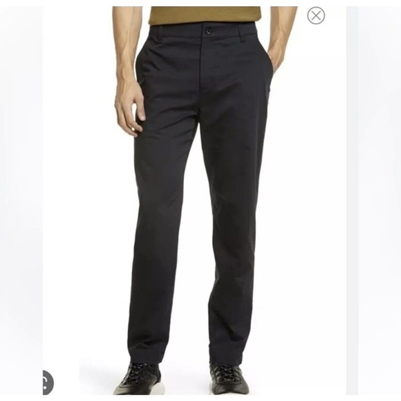 Nike Golf Dri Fit Pants Mens Size 34x32 Black Performance Tech Logo Pockets EUC - Picture 2 of 16